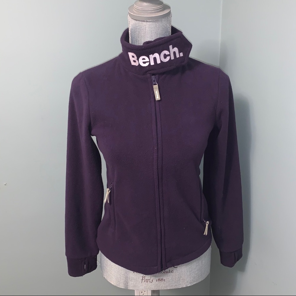 BENCH full zip long sleeve cozy sweater youth size 11/12 zip up purple